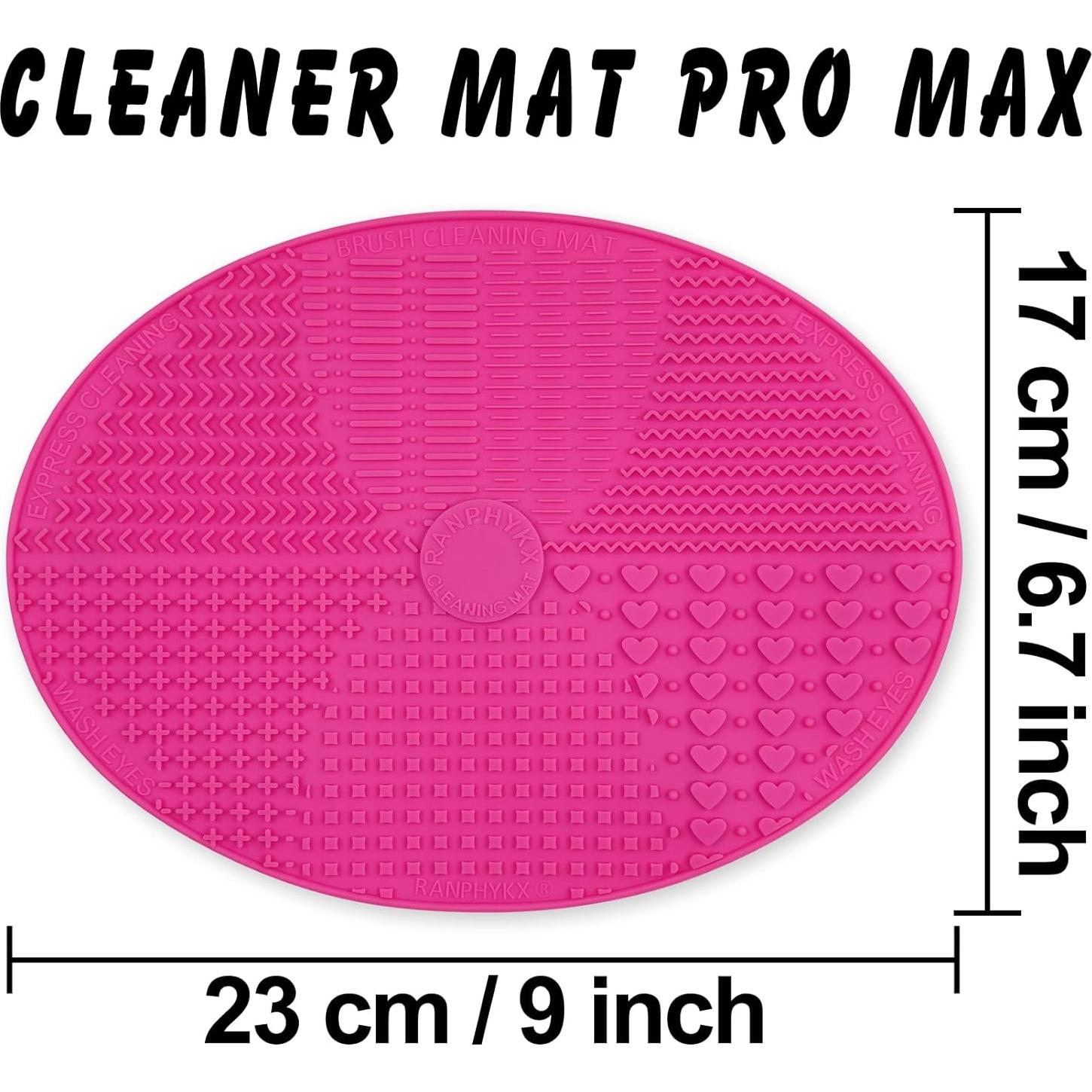 Alfombrilla Limpiadora de Brochas Ranphykx Silicona Rosa