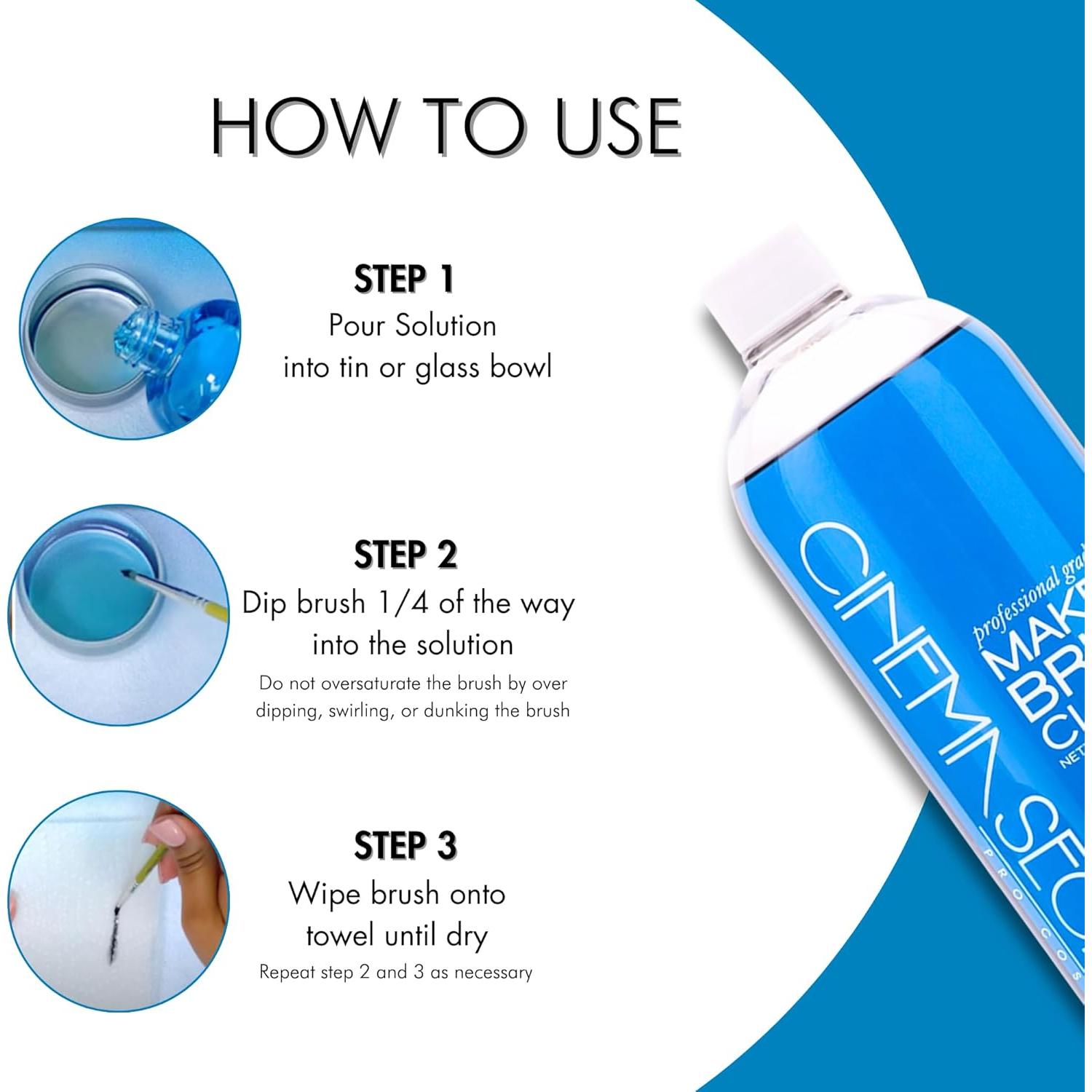 Combo Limpiador de Brochas Cinema Secrets 16 oz Vainilla