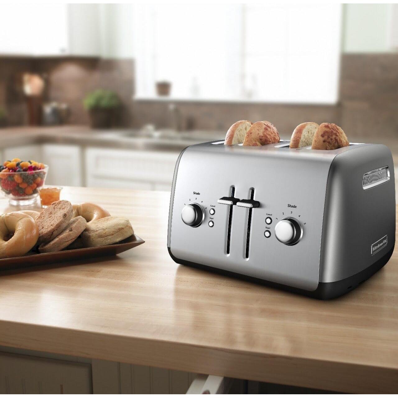 Tostadora KitchenAid KMT4115 de 4 Rebanadas Plata Contour