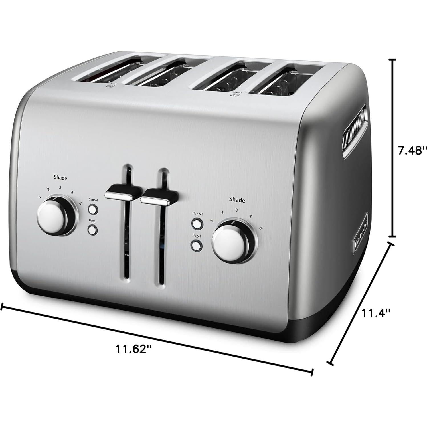 Tostadora KitchenAid KMT4115 de 4 Rebanadas Plata Contour