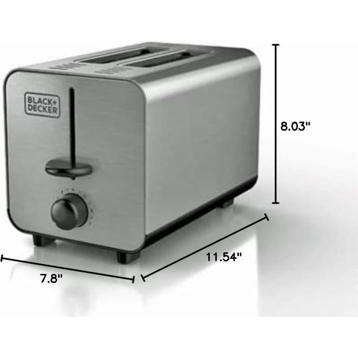 Tostadora de 2 Rebanadas BLACK+DECKER TR1050SS Acero Inoxidable