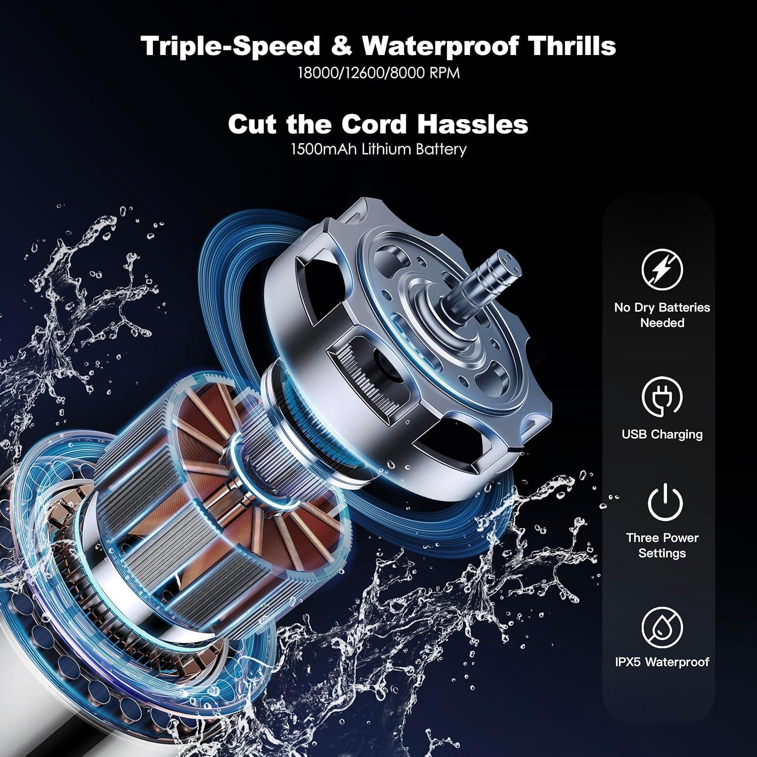 Limpiador y Secador de Brochas Eléctrico Universal 1500mAh