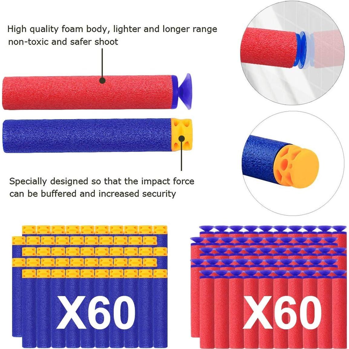 Pistolas Blaster POKONBOY 6 Piezas con 120 Dardos de Espuma