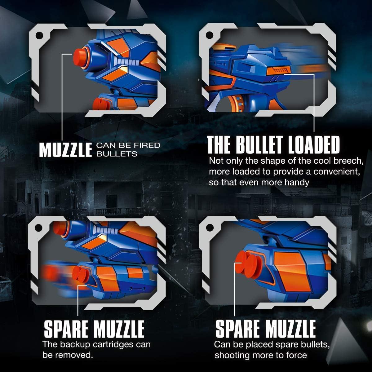 Pistolas Blaster POKONBOY 6 Piezas con 120 Dardos de Espuma