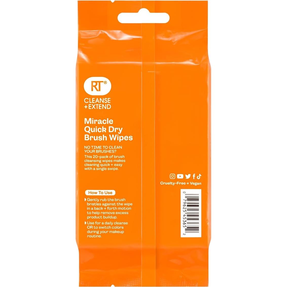 Toallitas para Brochas Real Techniques 20 Unidades Veganas