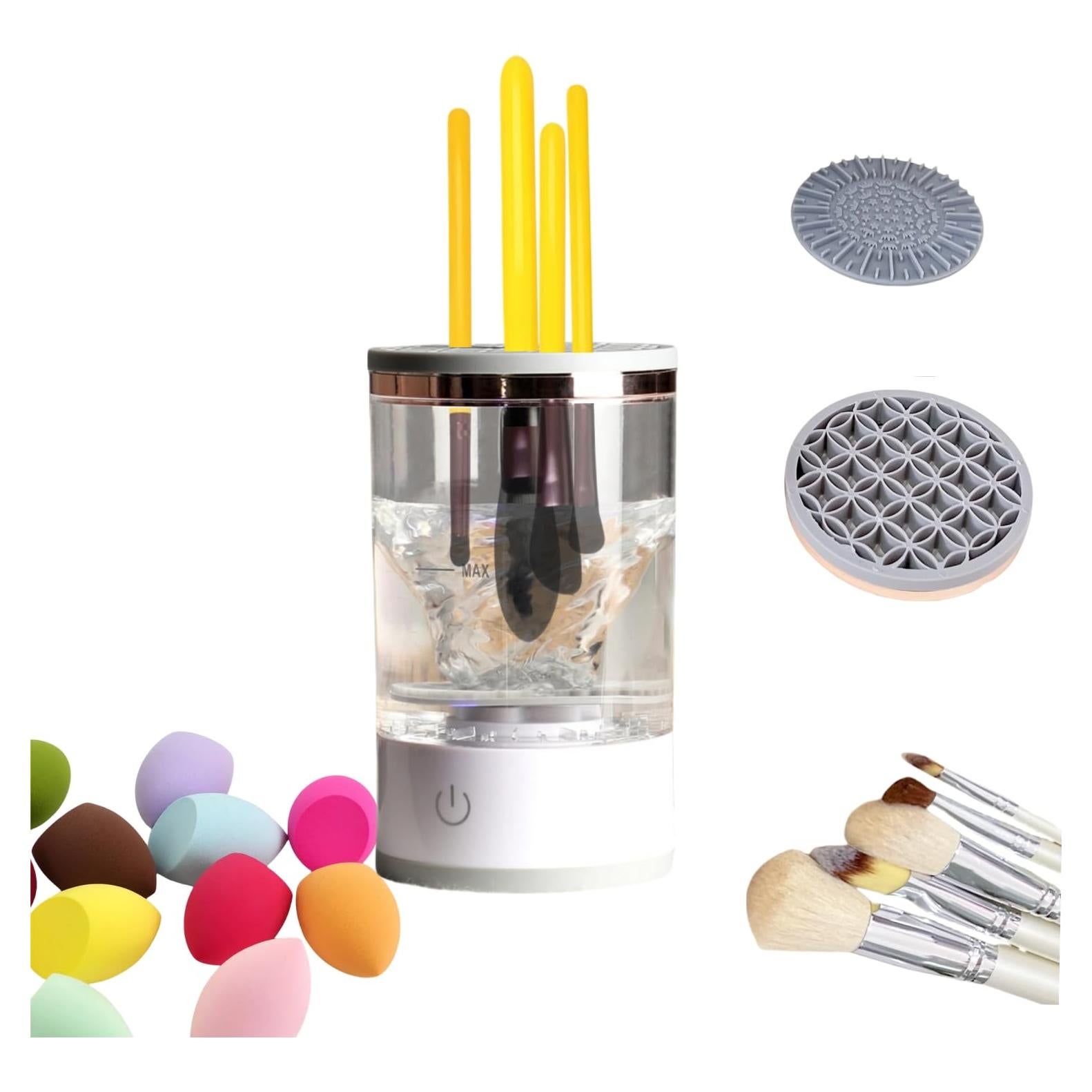 Limpiadora de Brochas de Maquillaje Eléctrica GANTTCHAGE 3-en-1