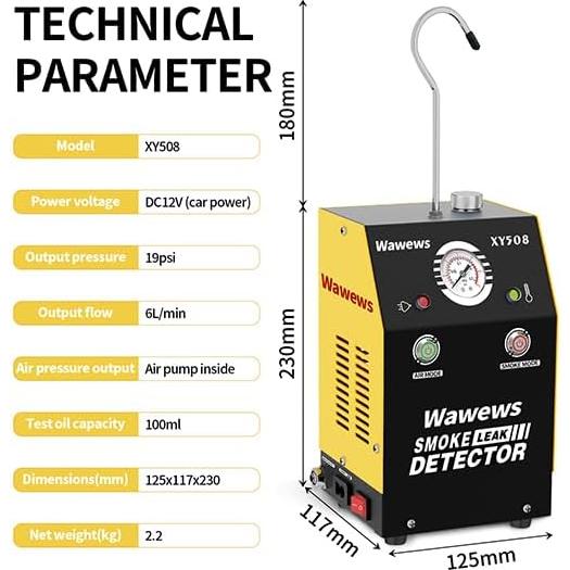 Detector de Fugas de Humo Wawews XY508 para Automóviles