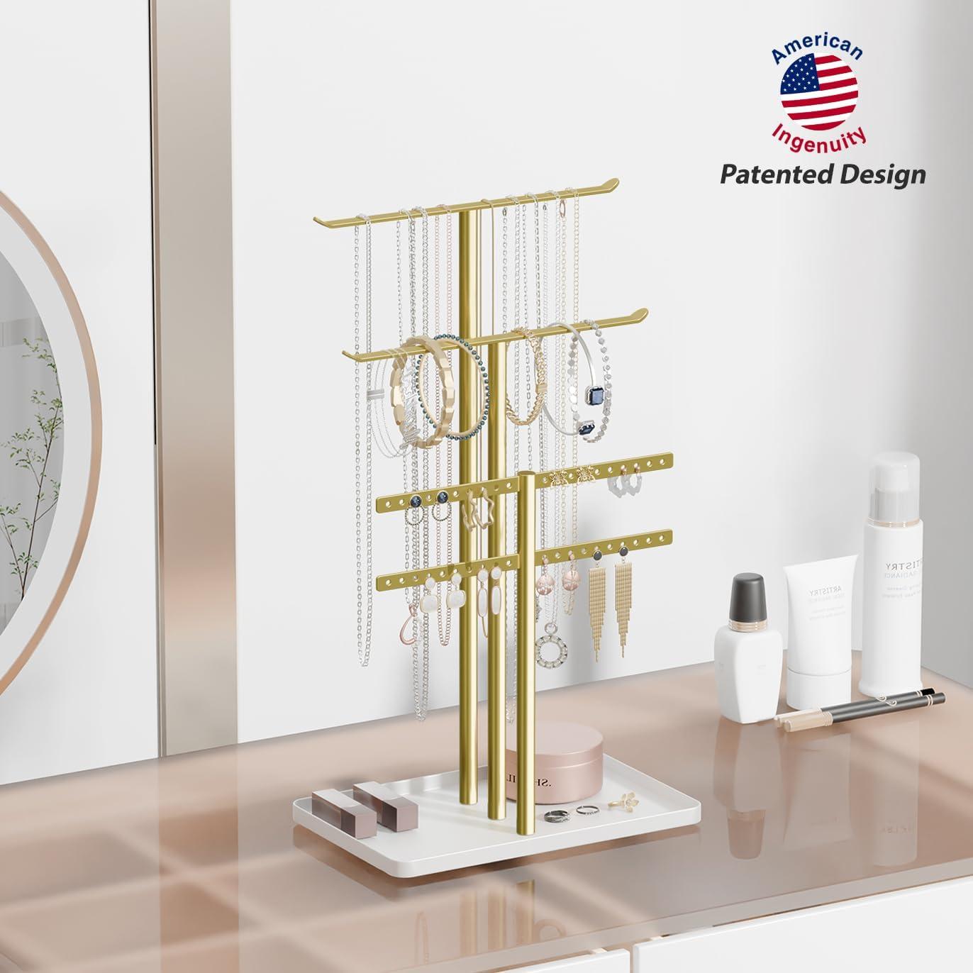 Soporte Organizador de Joyería pickpiff 3 Niveles Dorado