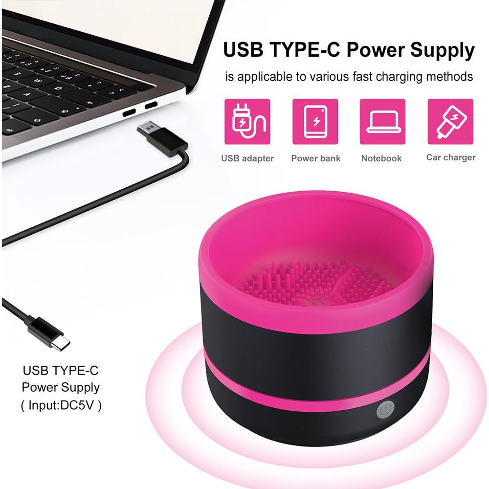 Limpiador de Brochas Eléctrico Pinkiou IPX7 USB 0.37 kg