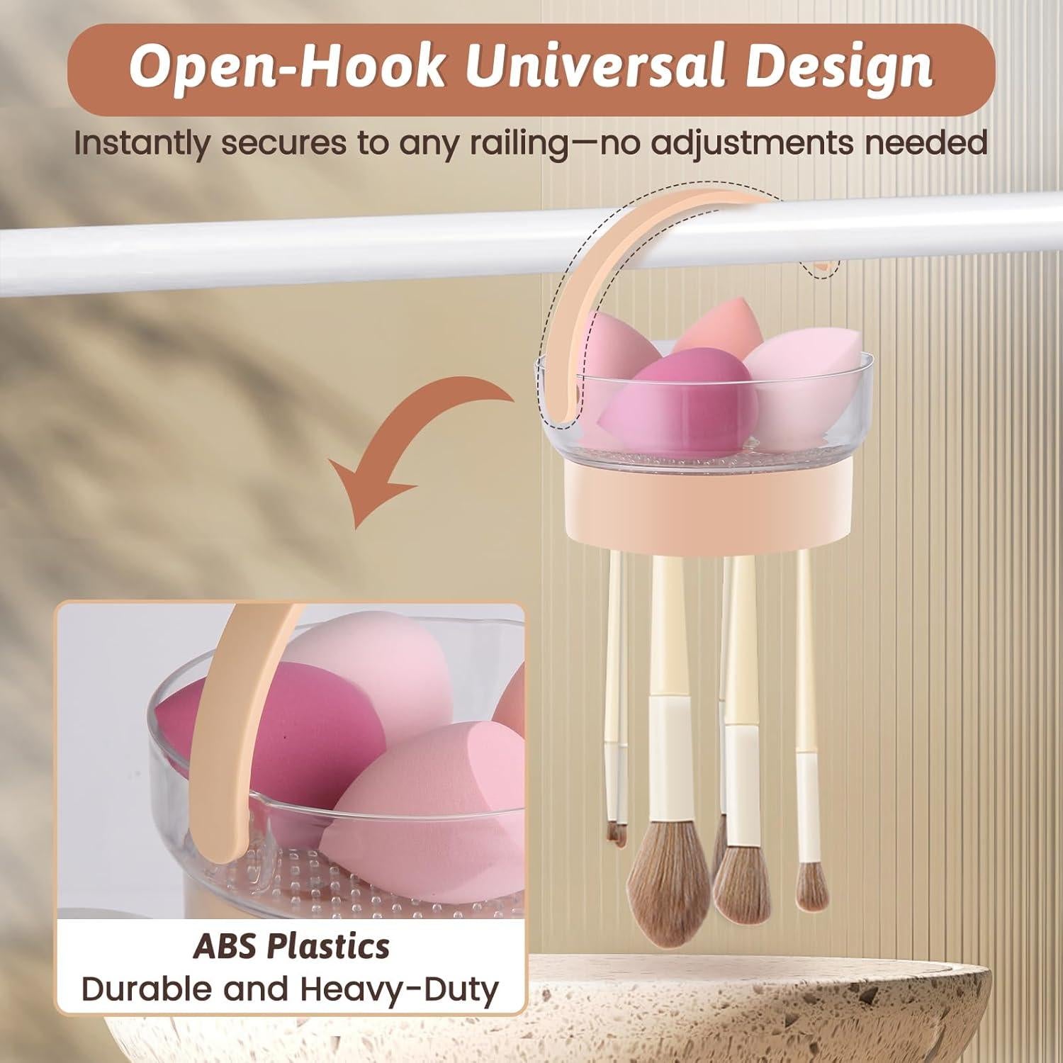 Limpiador de Brochas de Maquillaje KAYUSO 3 en 1 Caqui