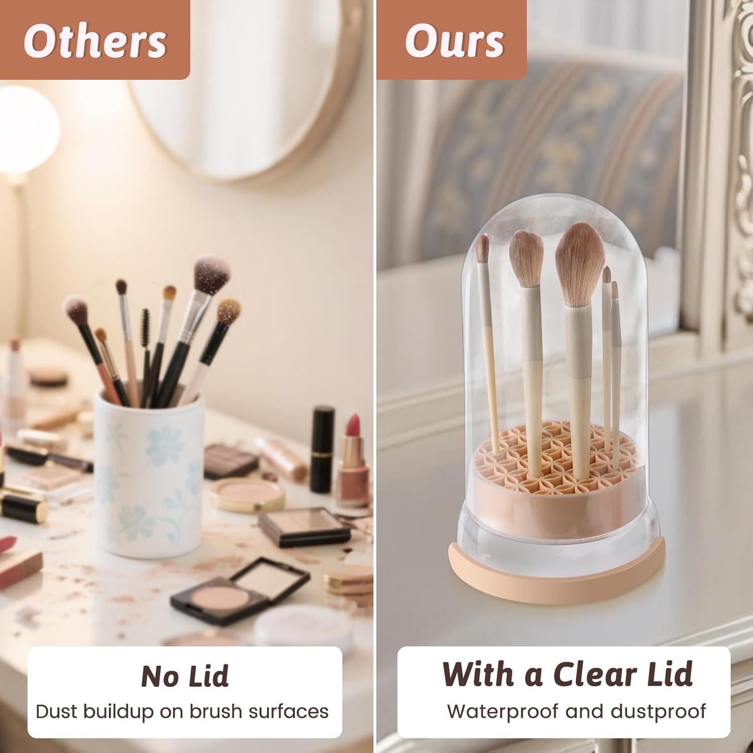 Limpiador de Brochas de Maquillaje KAYUSO 3 en 1 Caqui