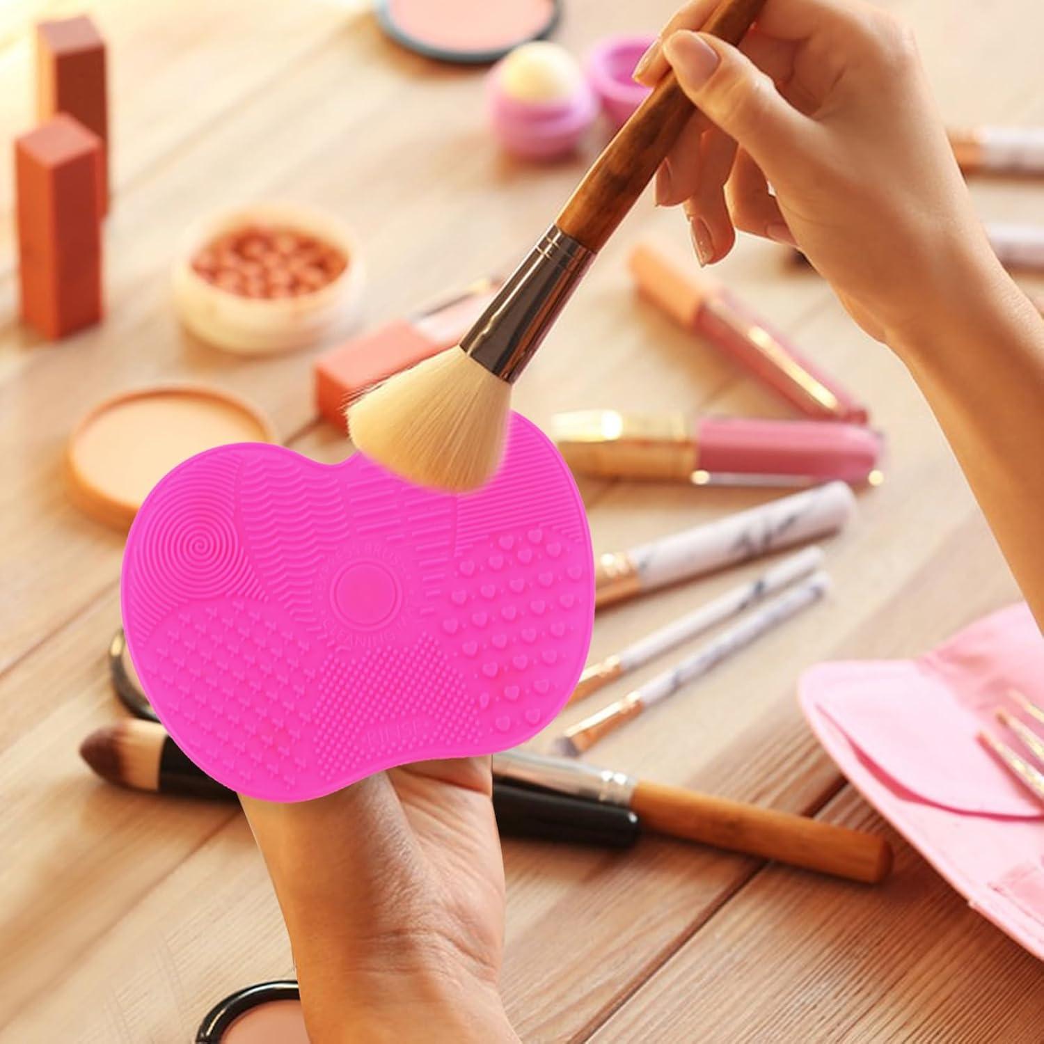 2 Almohadillas de Limpieza de Brochas de Maquillaje Silicona