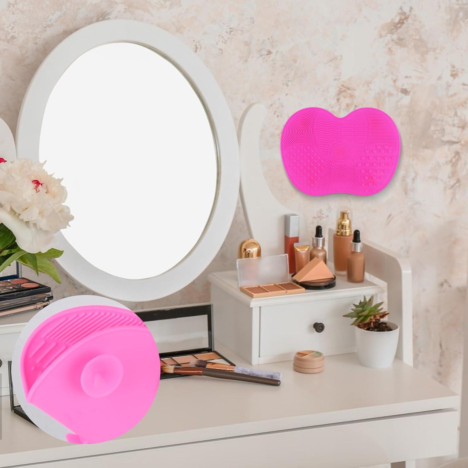 2 Almohadillas de Limpieza de Brochas de Maquillaje Silicona