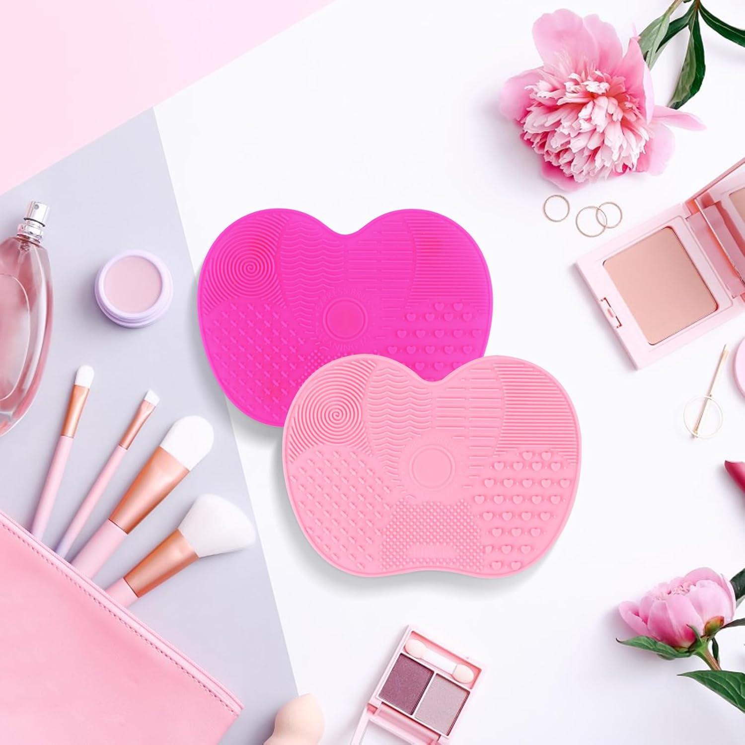 2 Almohadillas de Limpieza de Brochas de Maquillaje Silicona
