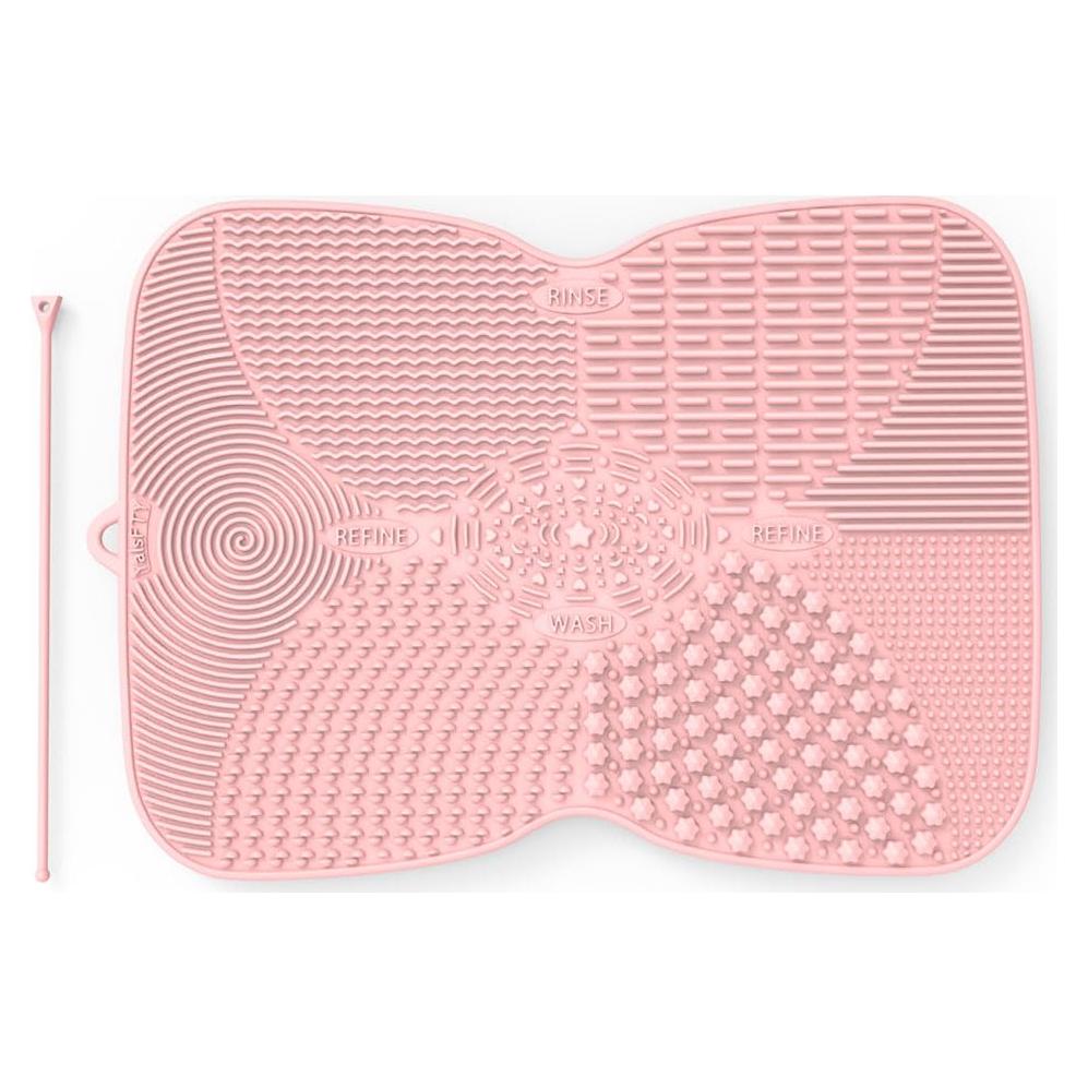 Almohadilla Limpiadora de Brochas de Maquillaje Silicona Rosa