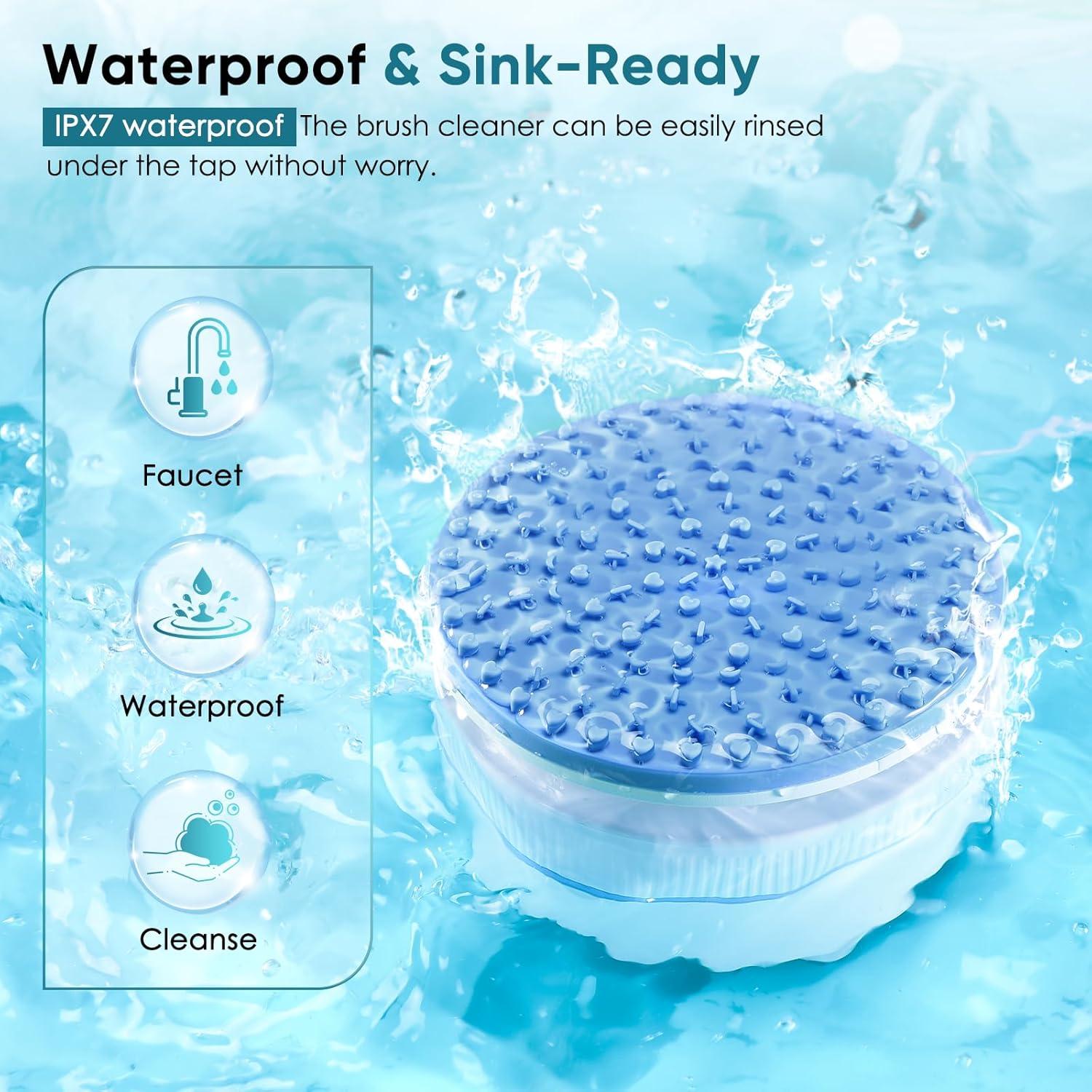 Makeup Brush Cleaner, Stocking Stuffers for Women, Moms, Teen Girls, Wife, Electric Makeup Brush Cleaner Machine Solution, Removes Residue from Makeup Brushes