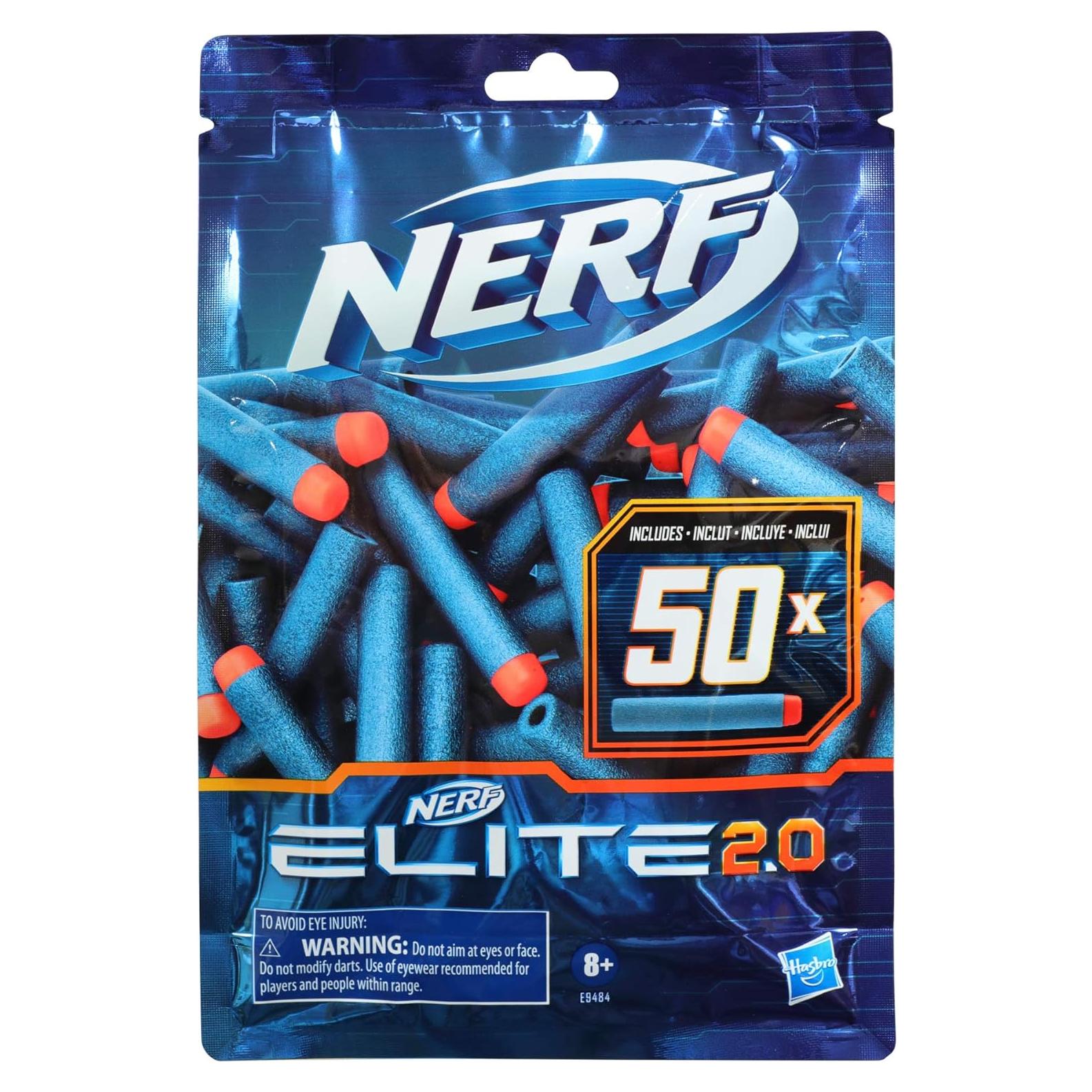 Paquete de 50 dardos Nerf Elite 2.0 de espuma