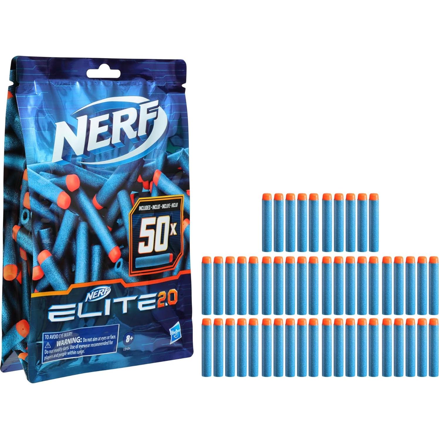 Paquete de 50 dardos Nerf Elite 2.0 de espuma