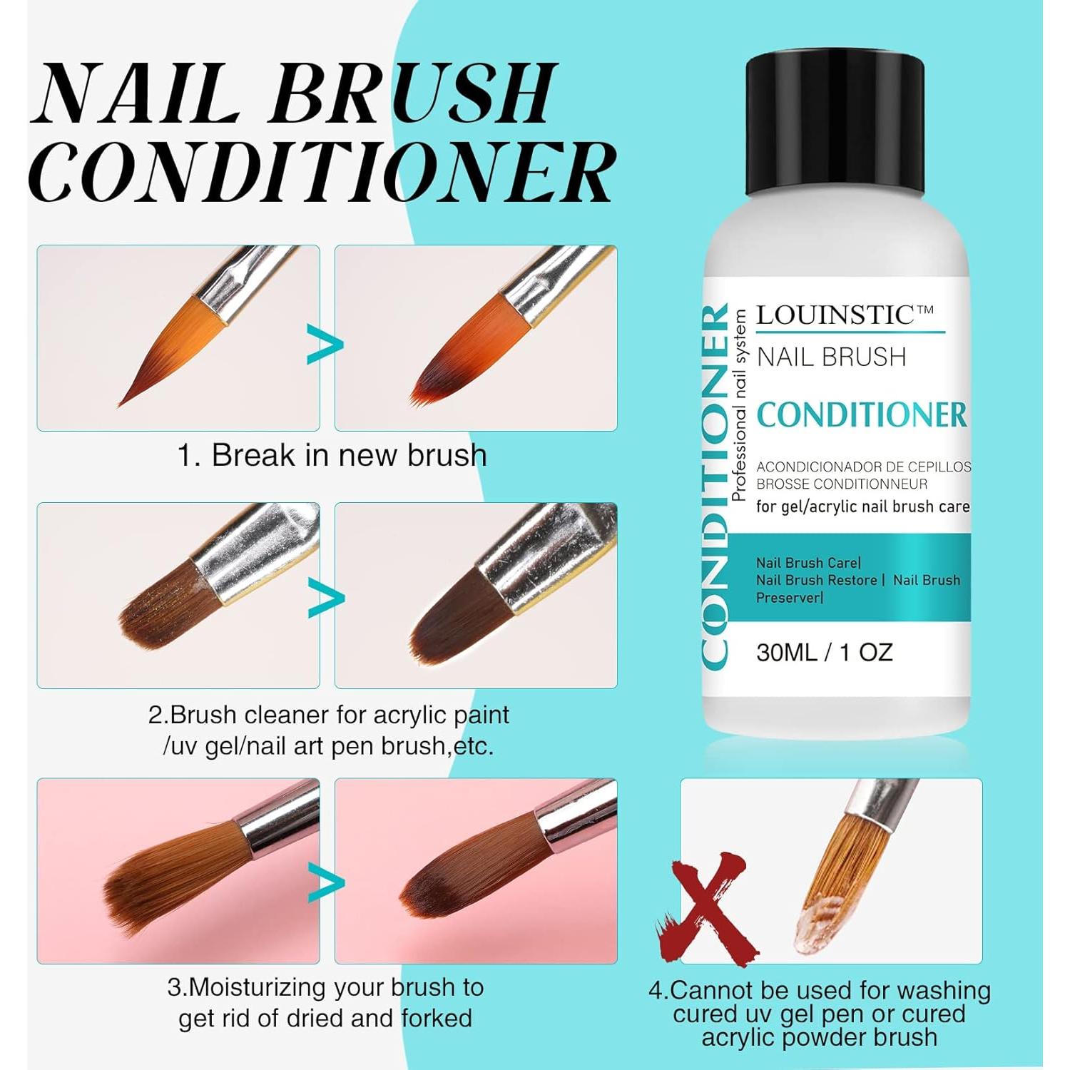 LOUINSTIC Limpiador y Acondicionador de Brochas 68g