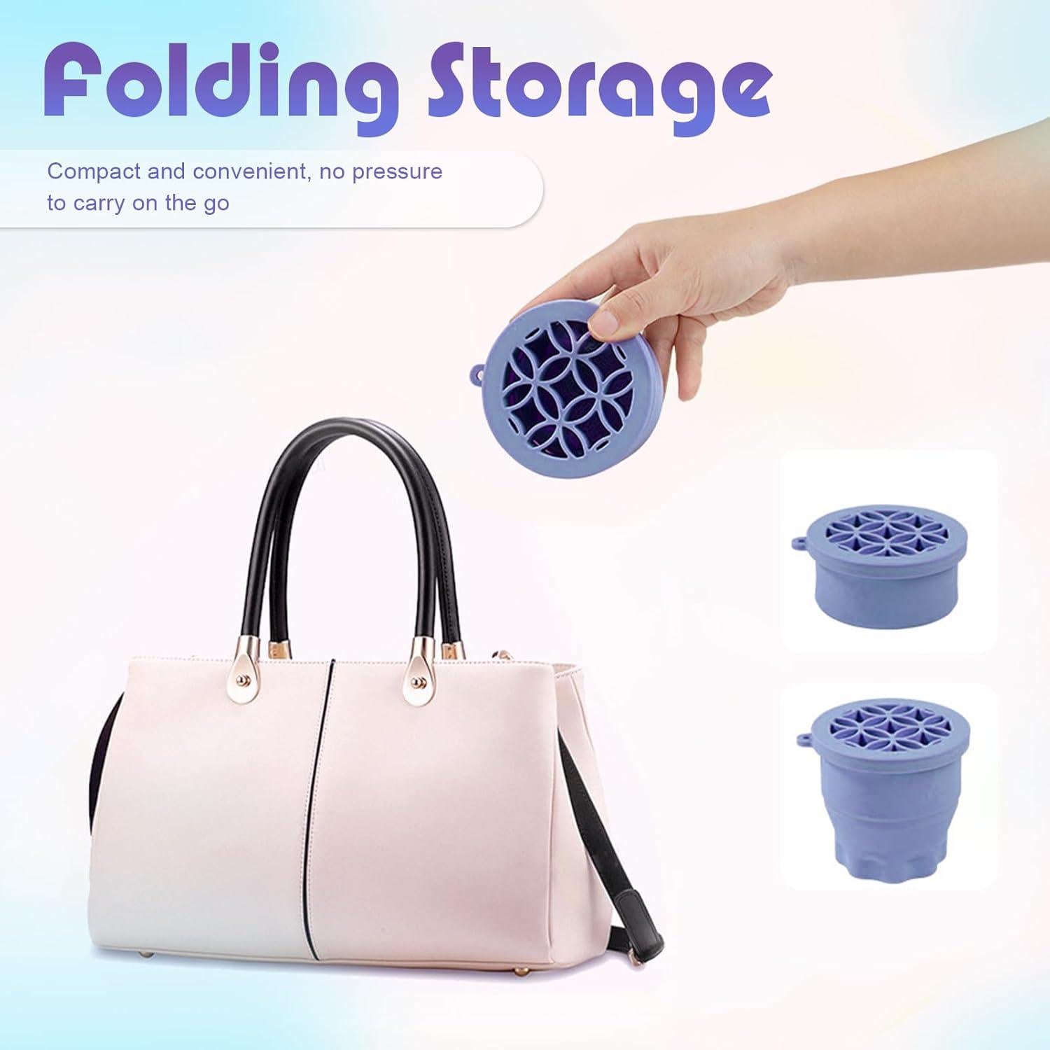 Limpiador de Brochas de Maquillaje 2 en 1 QQCQHVMIYC Púrpura