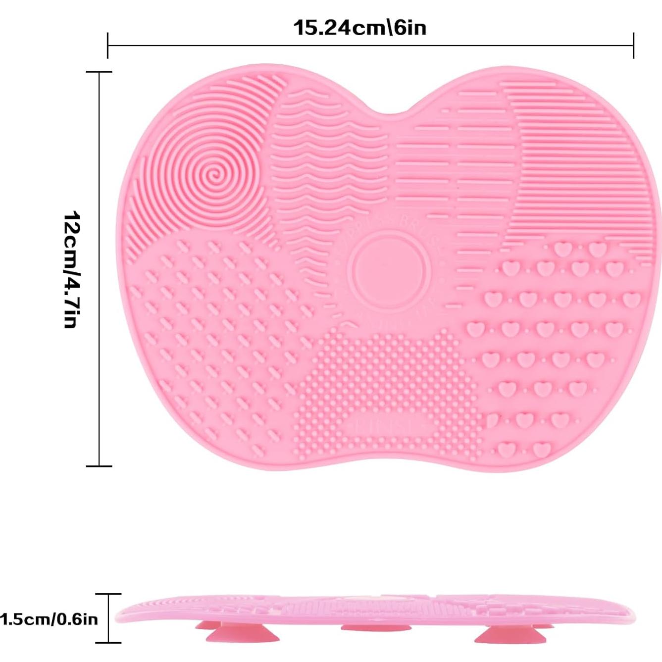 2 Almohadillas de Limpieza de Brochas de Maquillaje Silicona