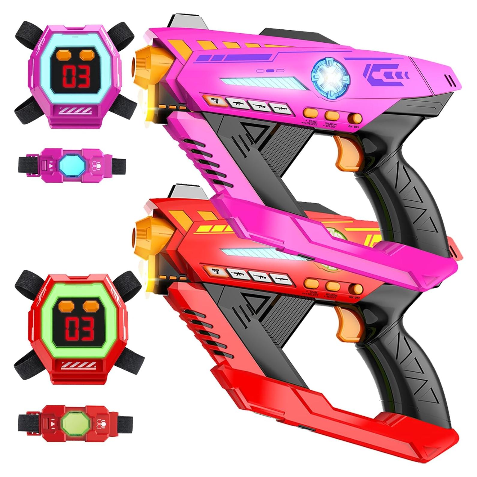 Juego de Pistolas Laser Tag CheerCrew 2 Jugadores Recargables