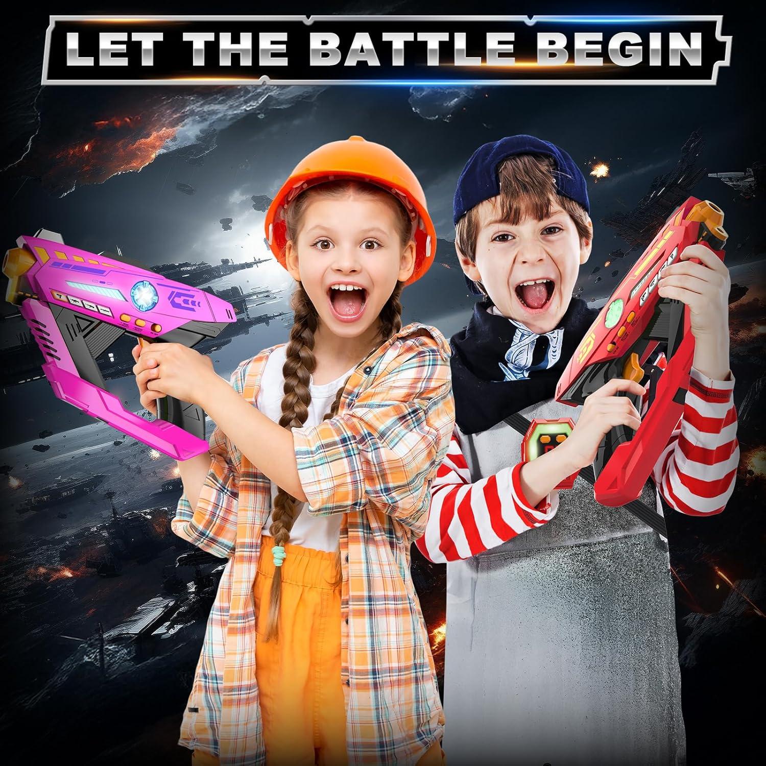 Juego de Pistolas Laser Tag CheerCrew 2 Jugadores Recargables