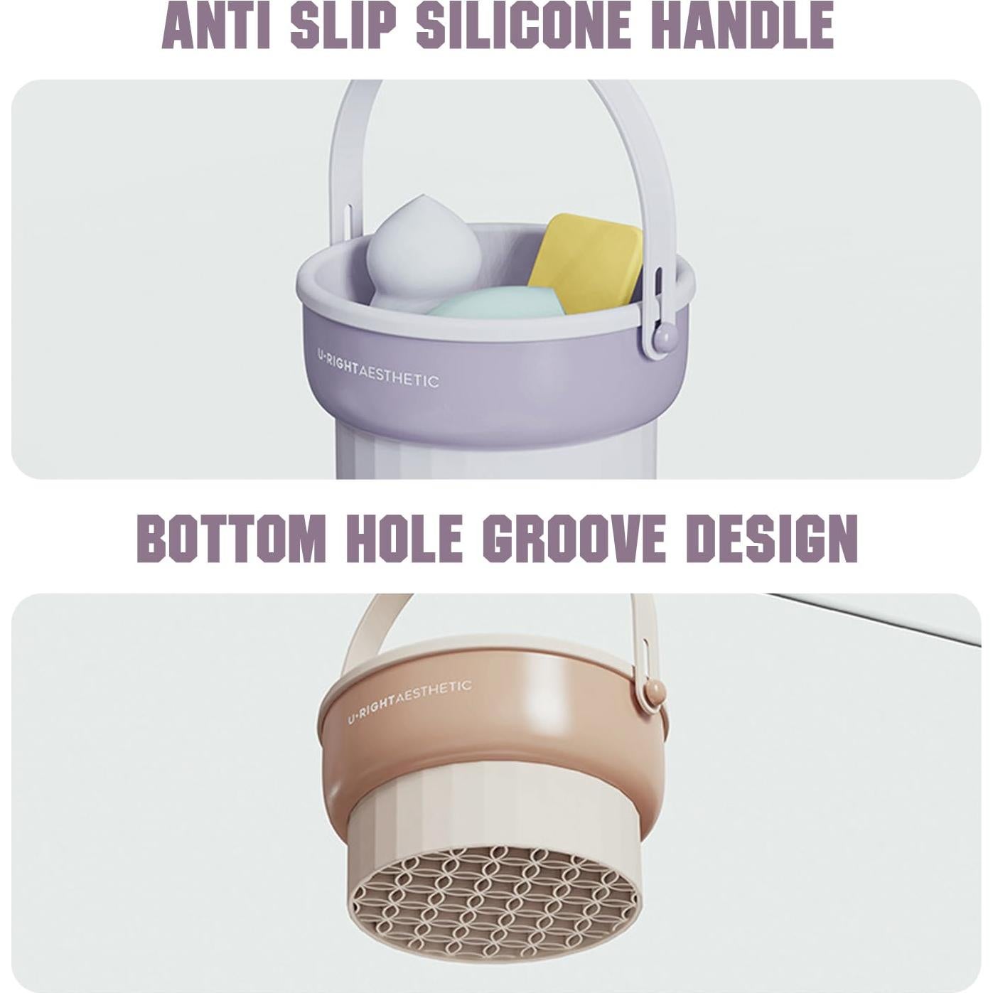 Alfombrilla Limpiadora de Brochas de Maquillaje Zhongren 3 en 1