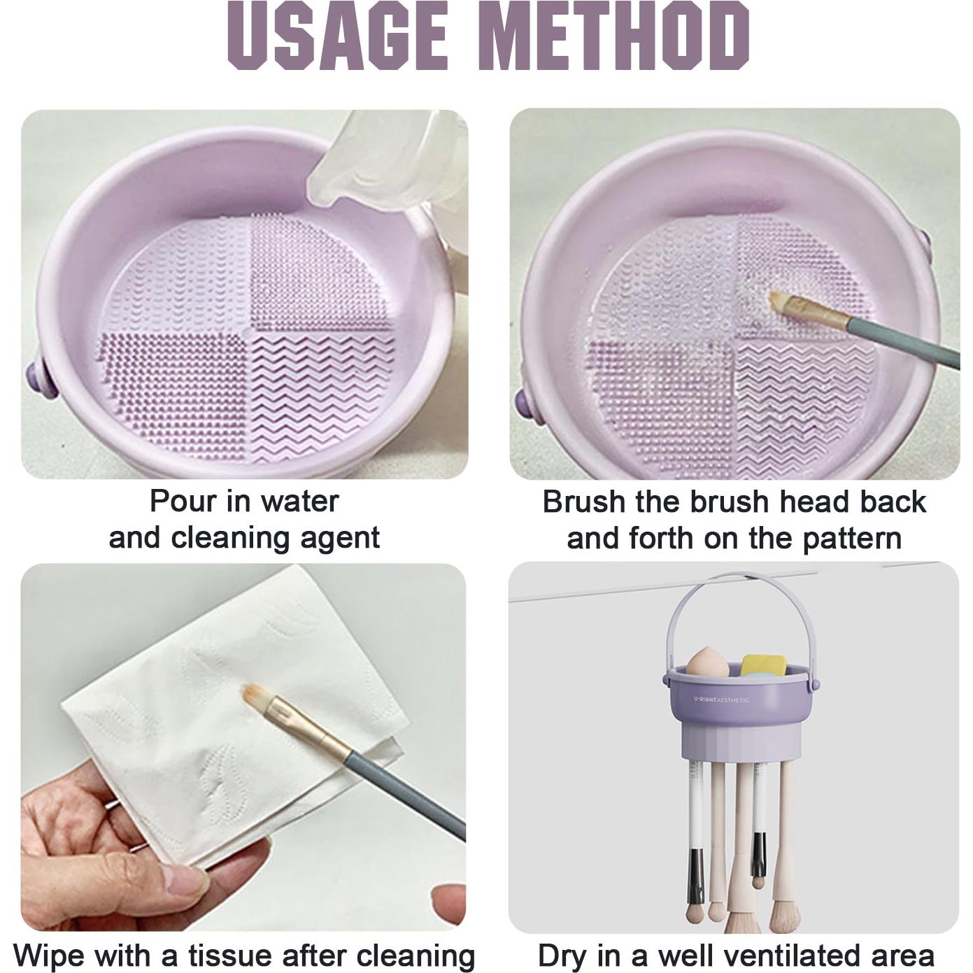 Alfombrilla Limpiadora de Brochas de Maquillaje Zhongren 3 en 1