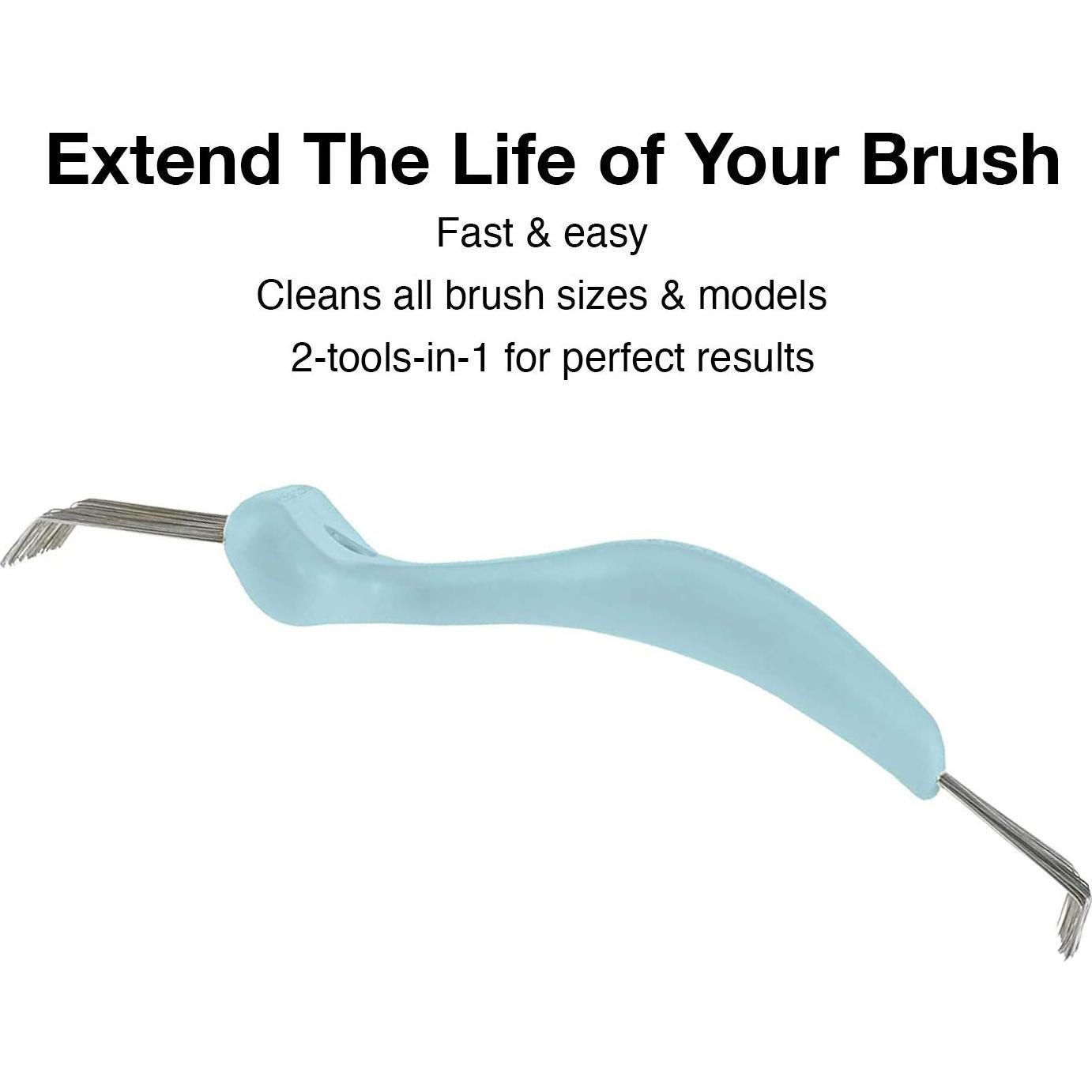 Limpiador de Cepillos Olivia Garden Azul 17,78x7,62cm