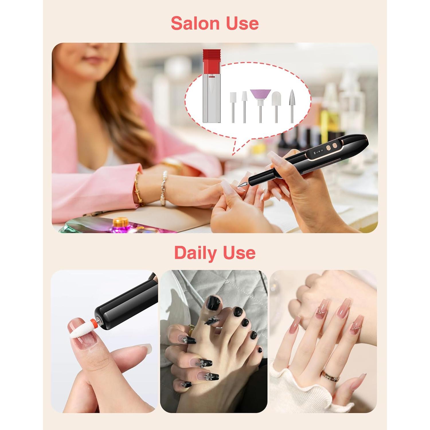 Limpiadora de Brochas y Taladro de Uñas HiLUNDA 2-en-1