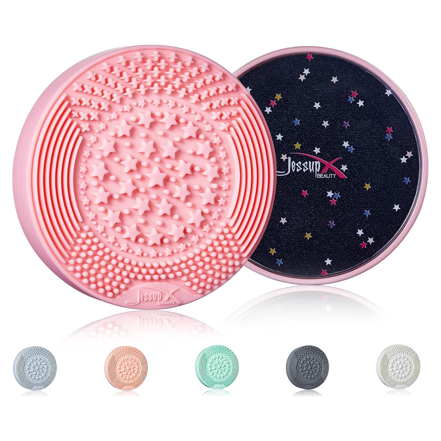 Alfombrilla de Limpieza de Brochas MANKALUN 2 en 1 Rosa