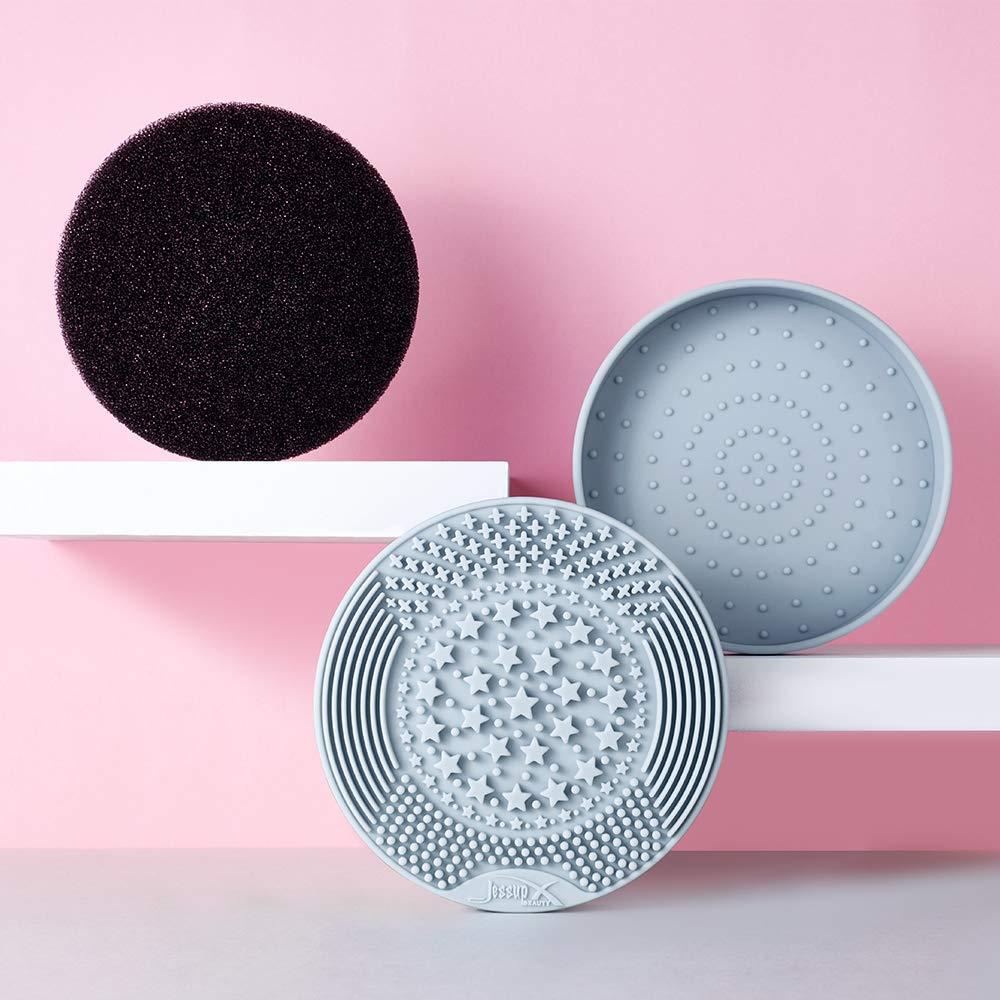 Alfombrilla de Limpieza de Brochas MANKALUN 2 en 1 Rosa