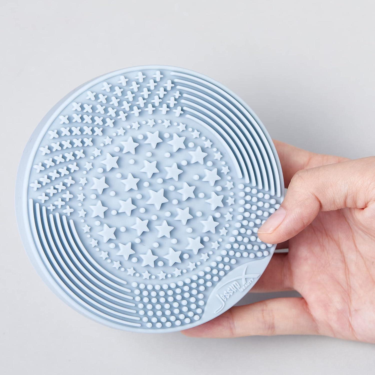 Alfombrilla de Limpieza de Brochas MANKALUN 2 en 1 Rosa