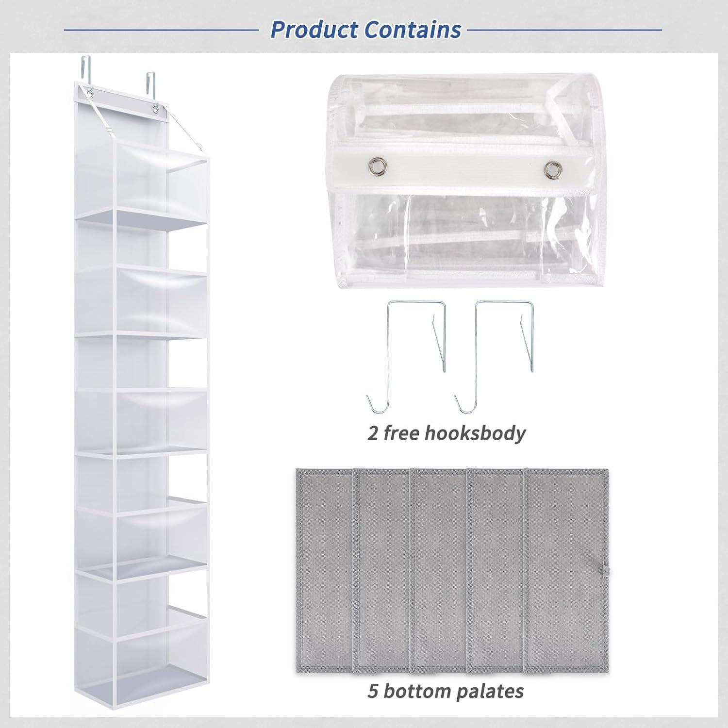 Organizador colgante Fixwal 5 estantes PVC transparente