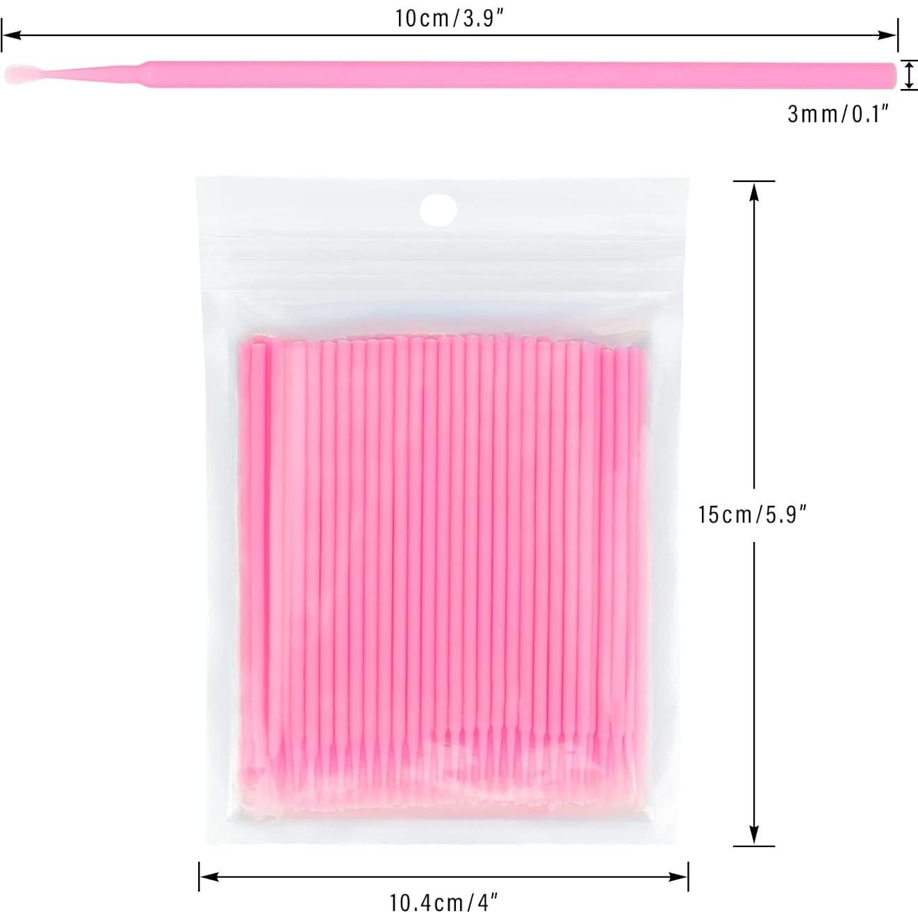 G2PLUS 500 Micro Bastones de Algodón Desechables 2mm