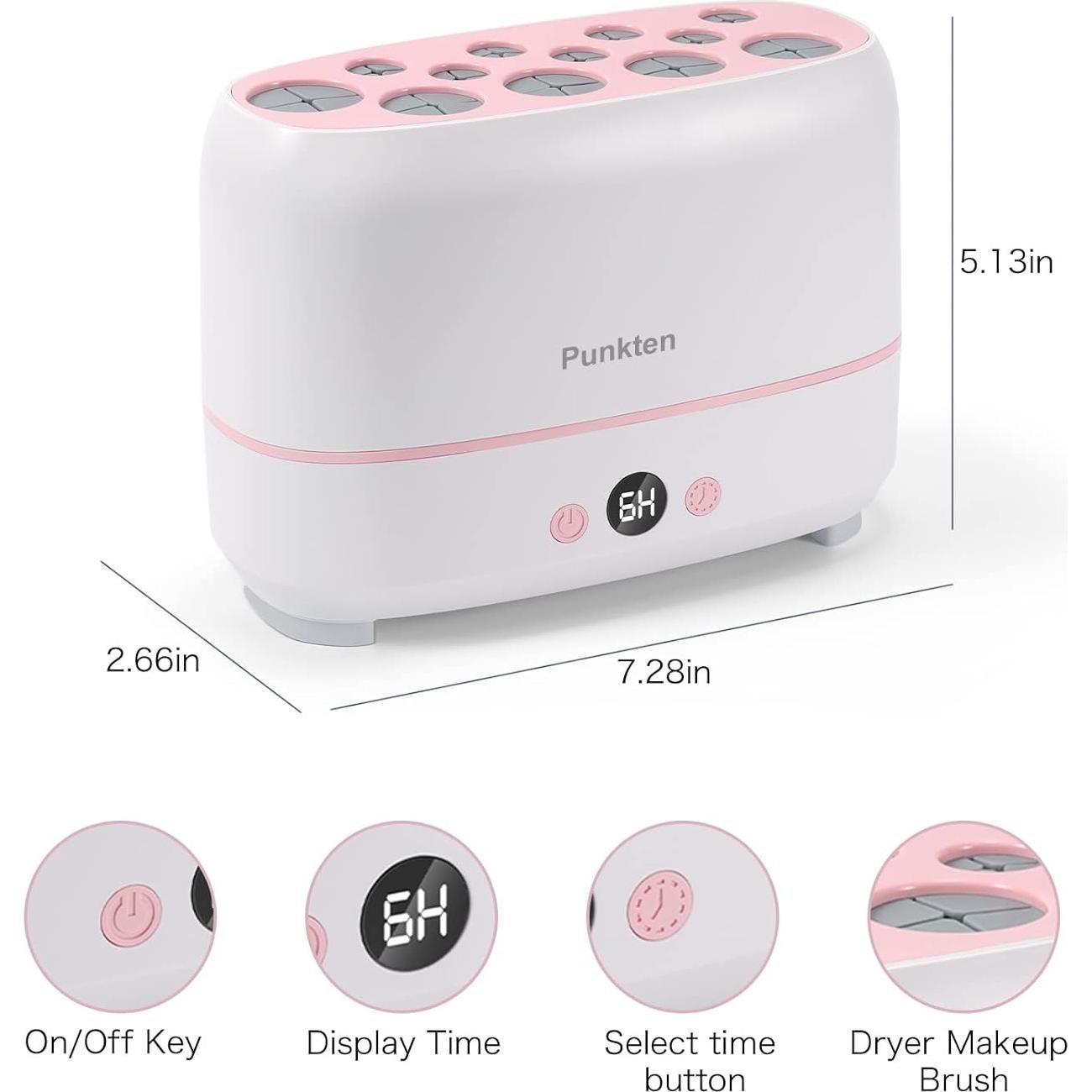 Secadora de Brochas y Esponjas de Maquillaje Puntken 12+2