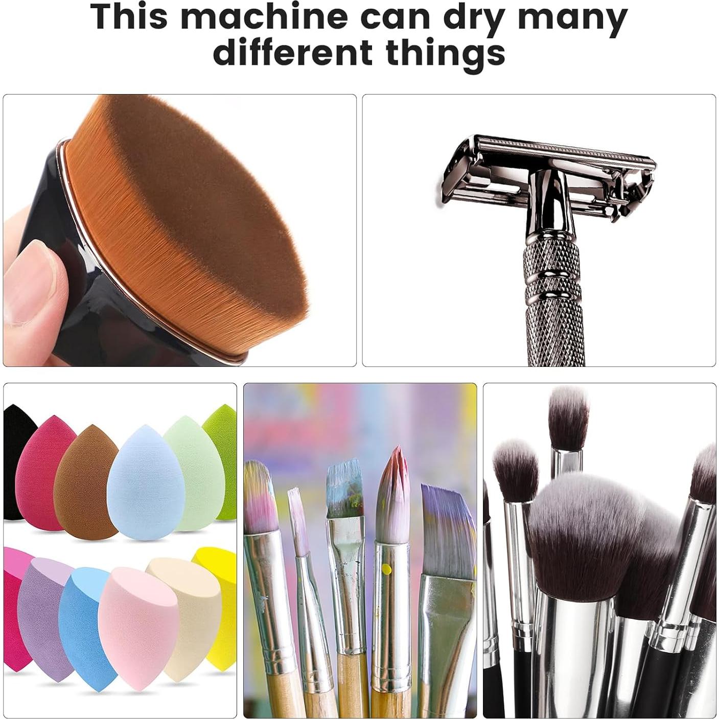 Secadora de Brochas y Esponjas de Maquillaje Puntken 12+2