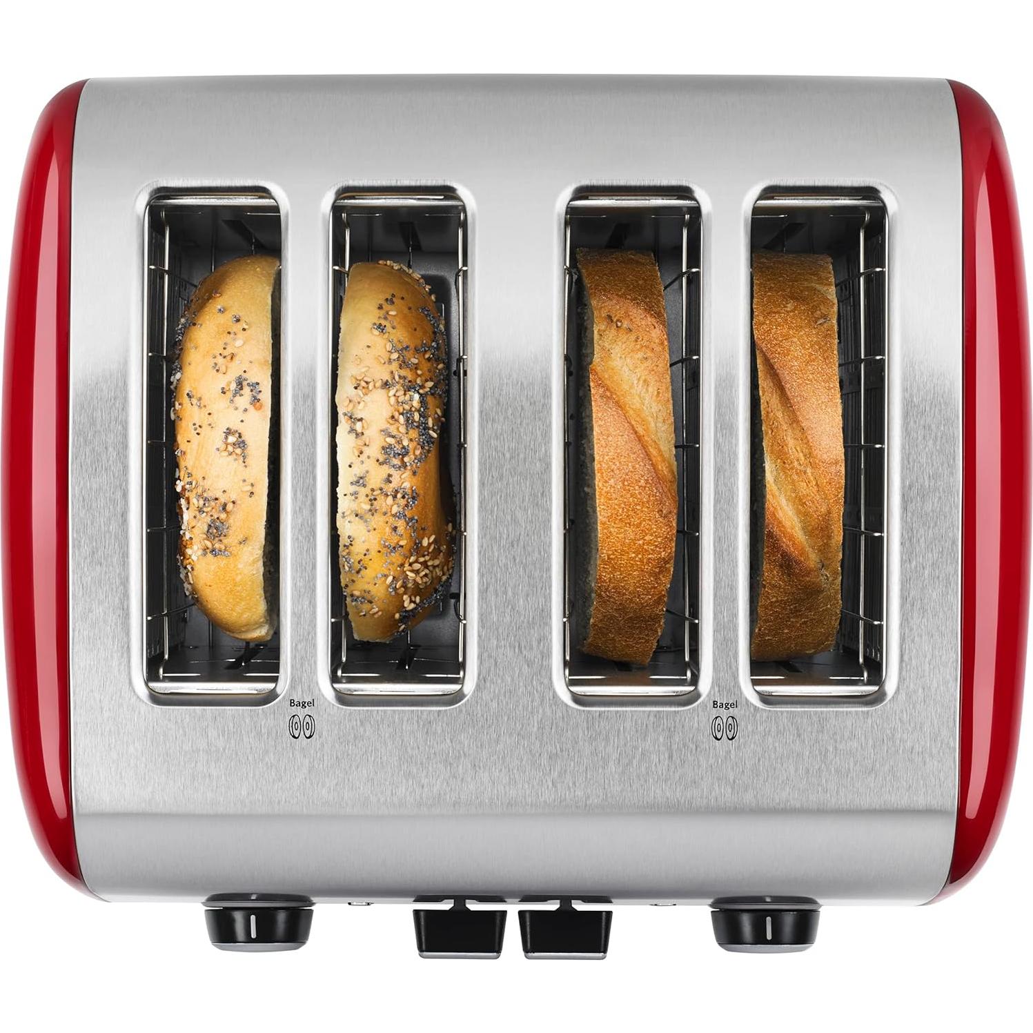 Tostadora KitchenAid KMT4115 de 4 Rebanadas Roja Inoxidable