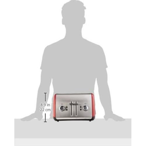 Tostadora KitchenAid KMT4115 de 4 Rebanadas Roja Inoxidable