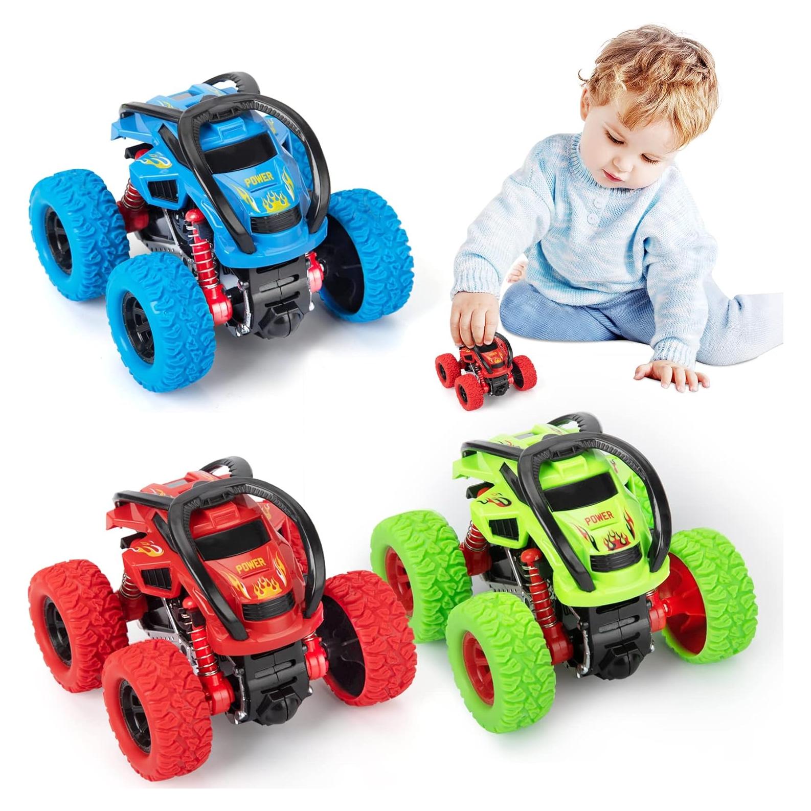 LODBY Juguetes Vehículo Retroceso Camiones Acrobacias 3 Piezas