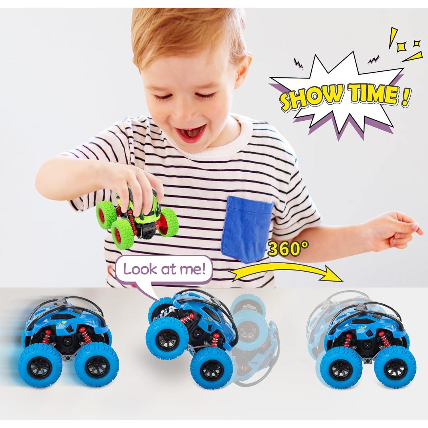 LODBY Juguetes Vehículo Retroceso Camiones Acrobacias 3 Piezas