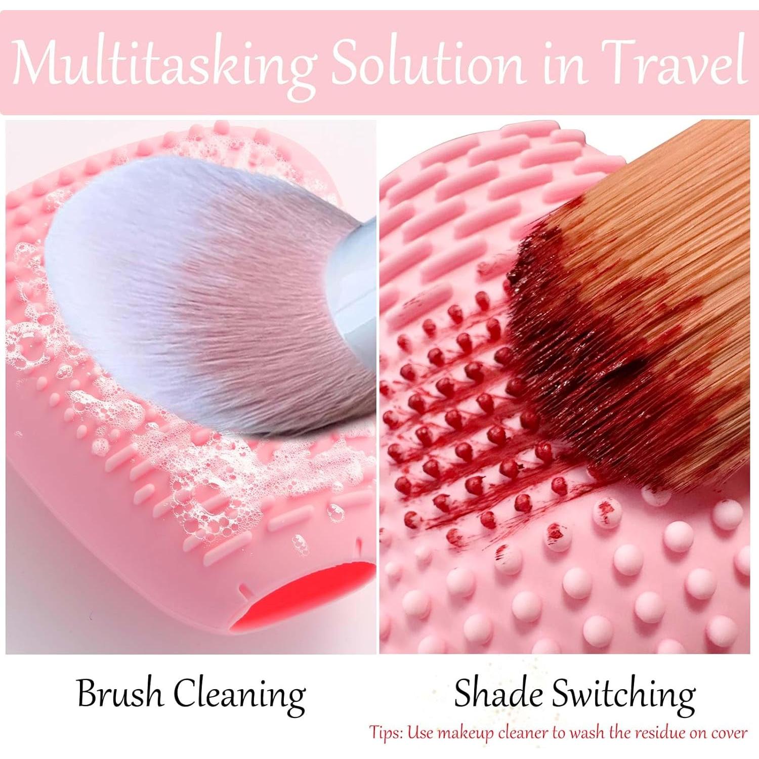 Soporte de Brochas de Maquillaje Vidsel 3 Grandes + 5 Pequeñas Azul