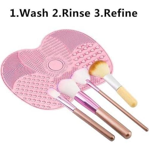 Alfombrilla Limpiadora de Brochas ZGLUZP Rosa Silicona