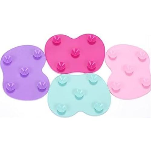 Alfombrilla Limpiadora de Brochas ZGLUZP Rosa Silicona