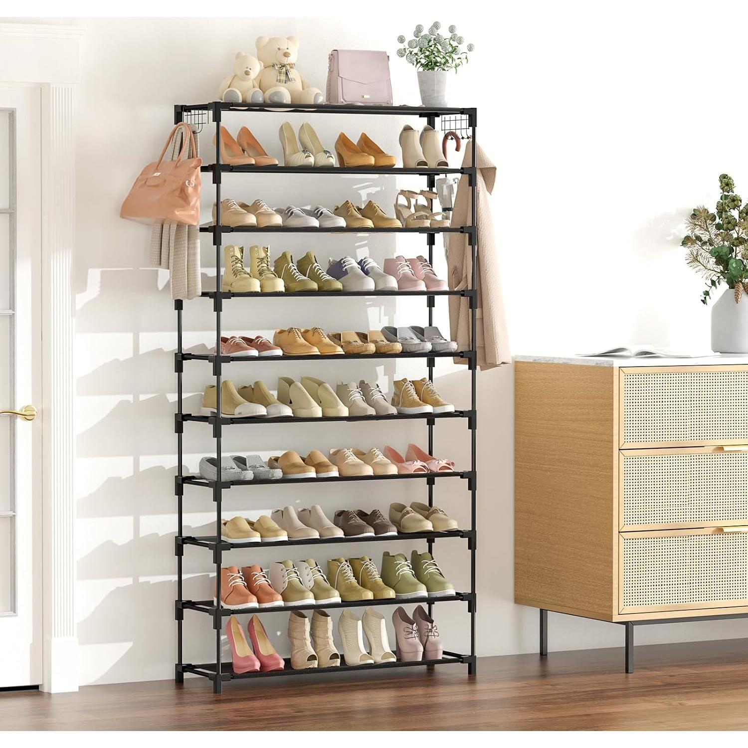 Organizador de Zapatos LANTEFUL 10 Niveles 50 Pares Negro