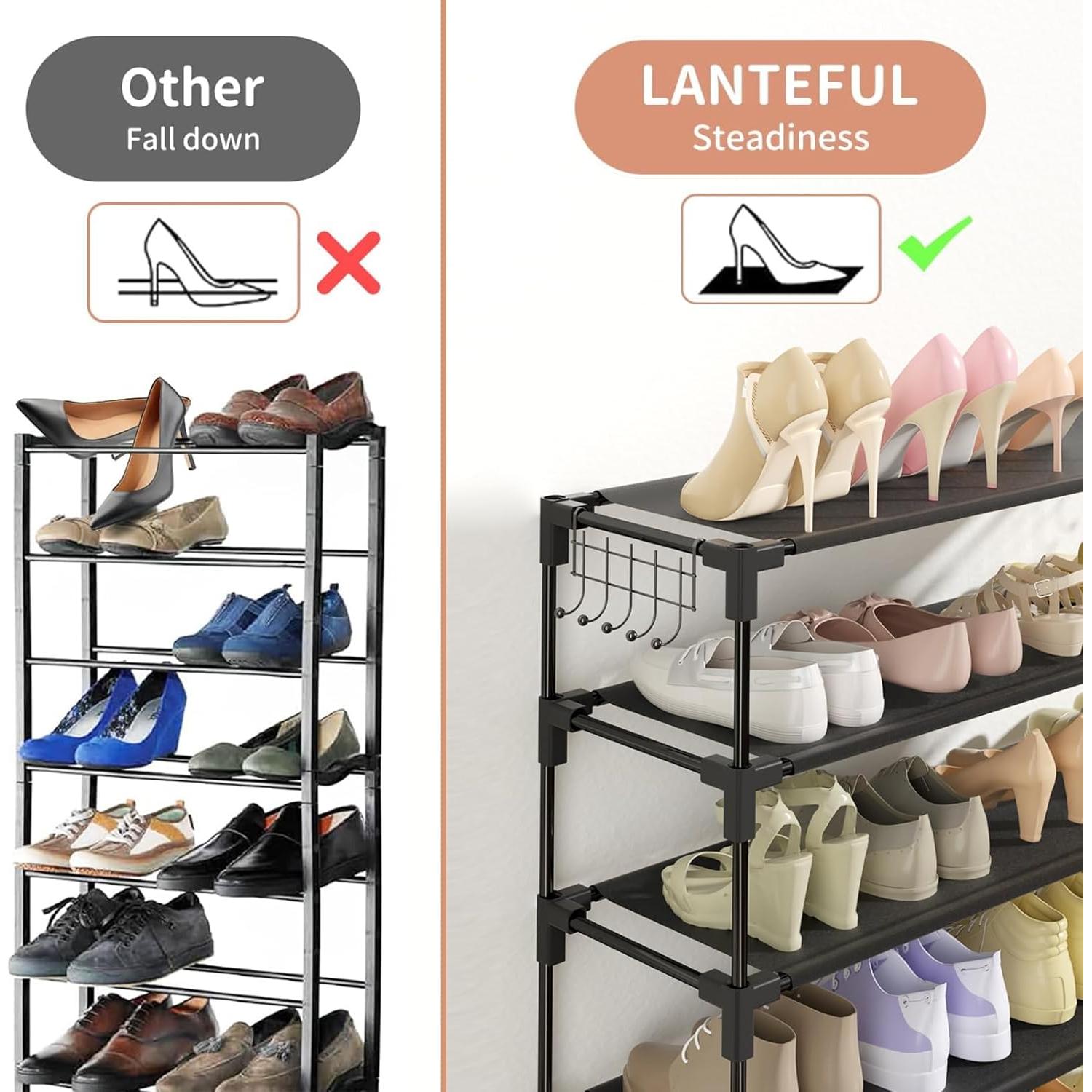 Organizador de Zapatos LANTEFUL 10 Niveles 50 Pares Negro