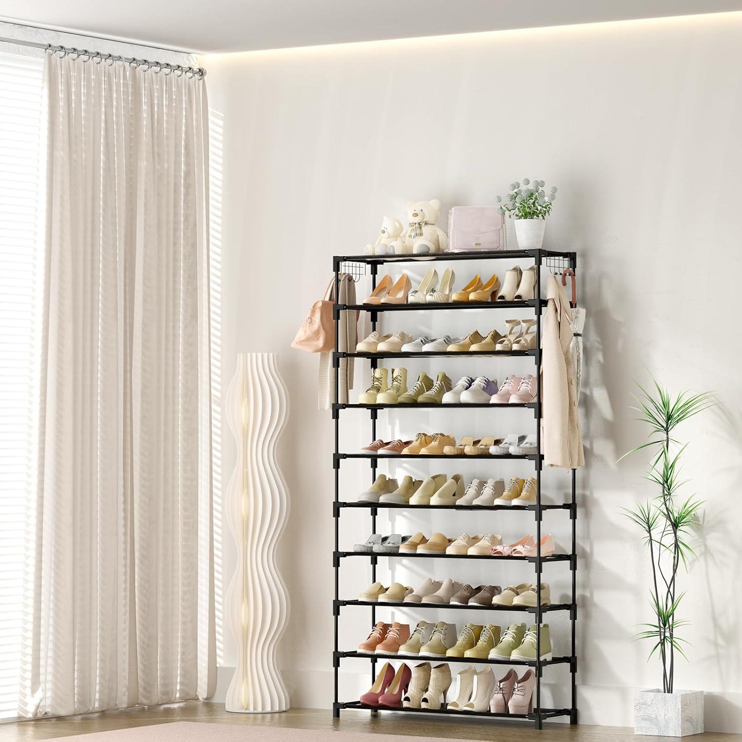 Organizador de Zapatos LANTEFUL 10 Niveles 50 Pares Negro