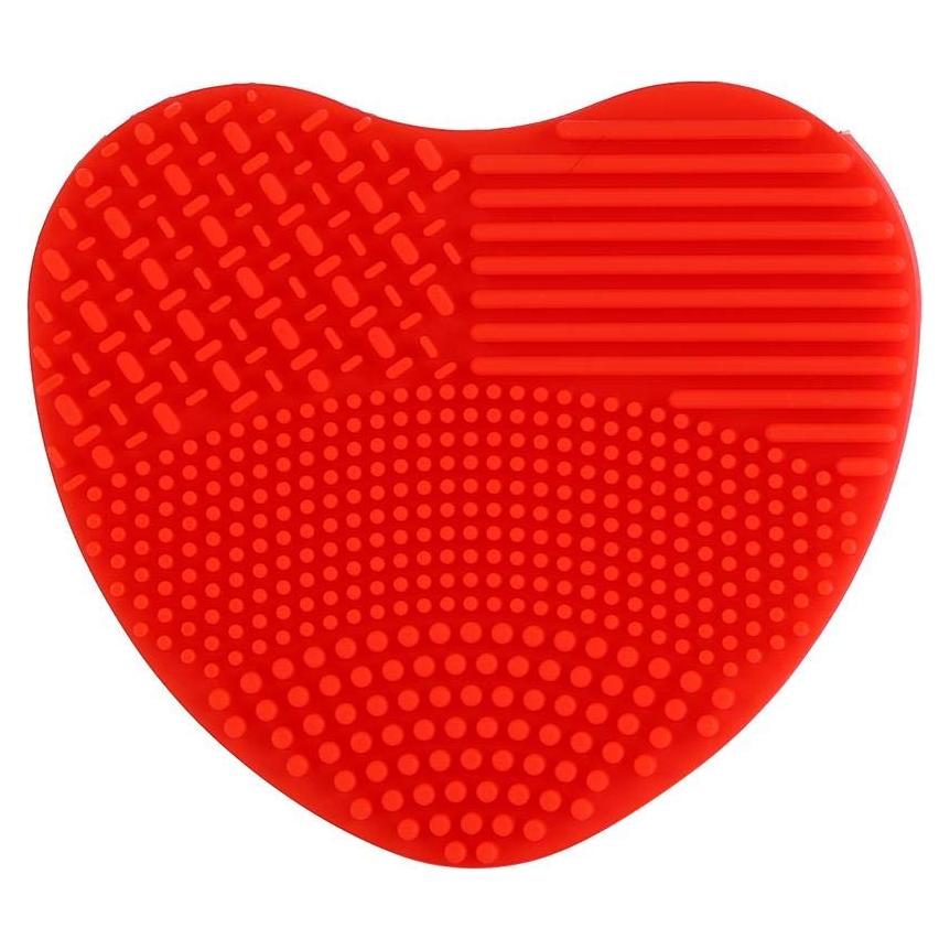 Limpiador de Brochas de Maquillaje Silicona Rojo 8.5x7.6cm