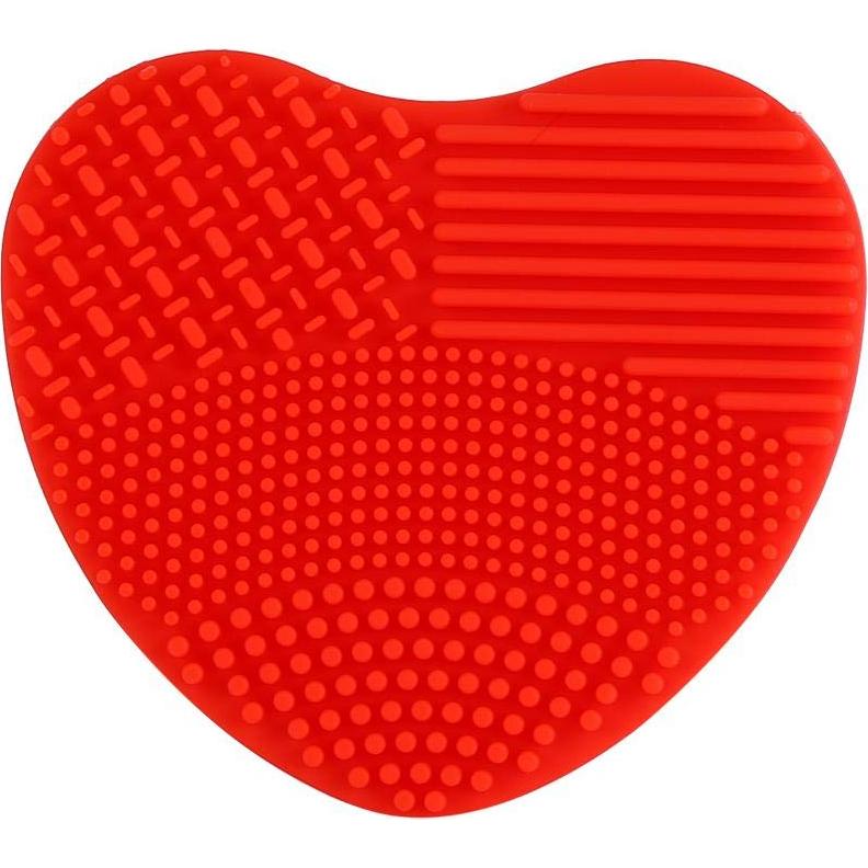 Limpiador de Brochas de Maquillaje Silicona Rojo 8.5x7.6cm